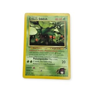 Vintage 90s Erika's Oddish Pokemon Trading Card Game